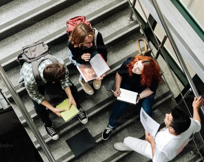 Students studying